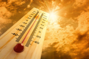 Thermometer in hot AZ summer sun